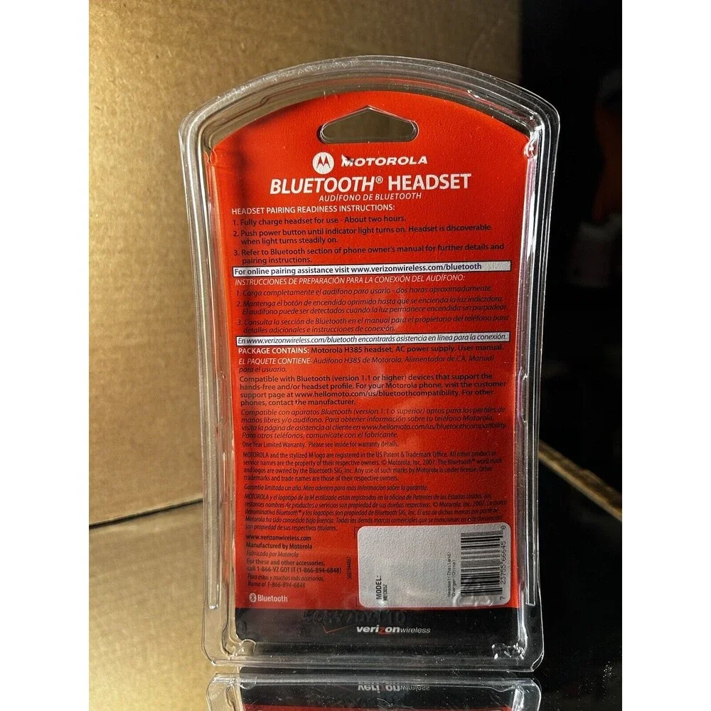 Motorola MBT385Z Silver Ear-Hook Headset